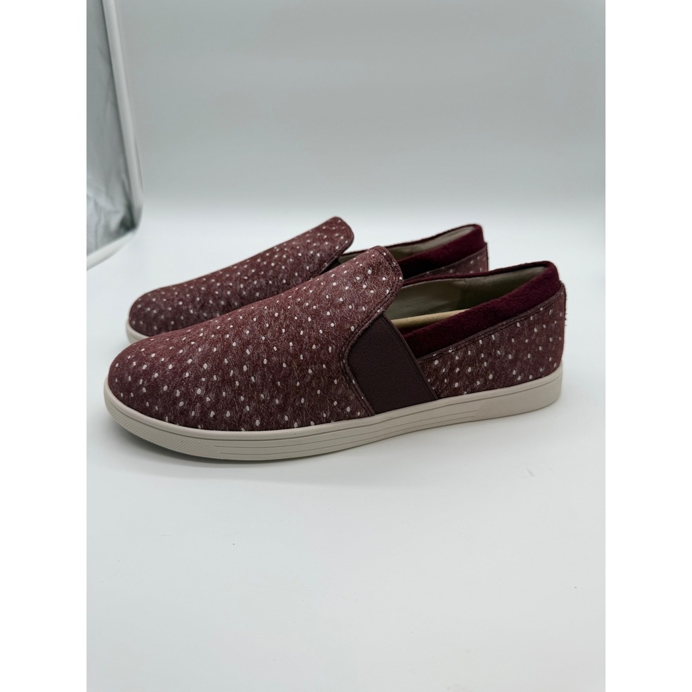 Spenco Santa Cruz Ostrich Burgundy Slip On‎ Sneakers Womens 10B
